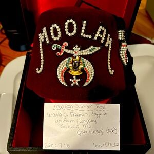 Vintage Masonic Shrine Fez (MooLah Missouri)
